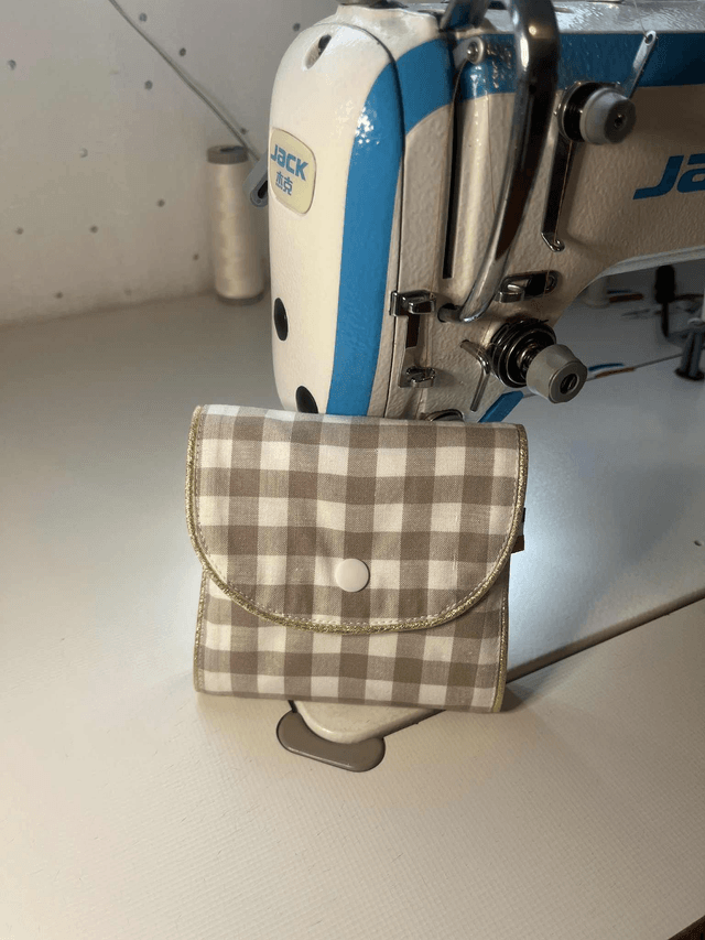 Lingettes réutilisable tissu Vichy, Bambou + pochette de transport