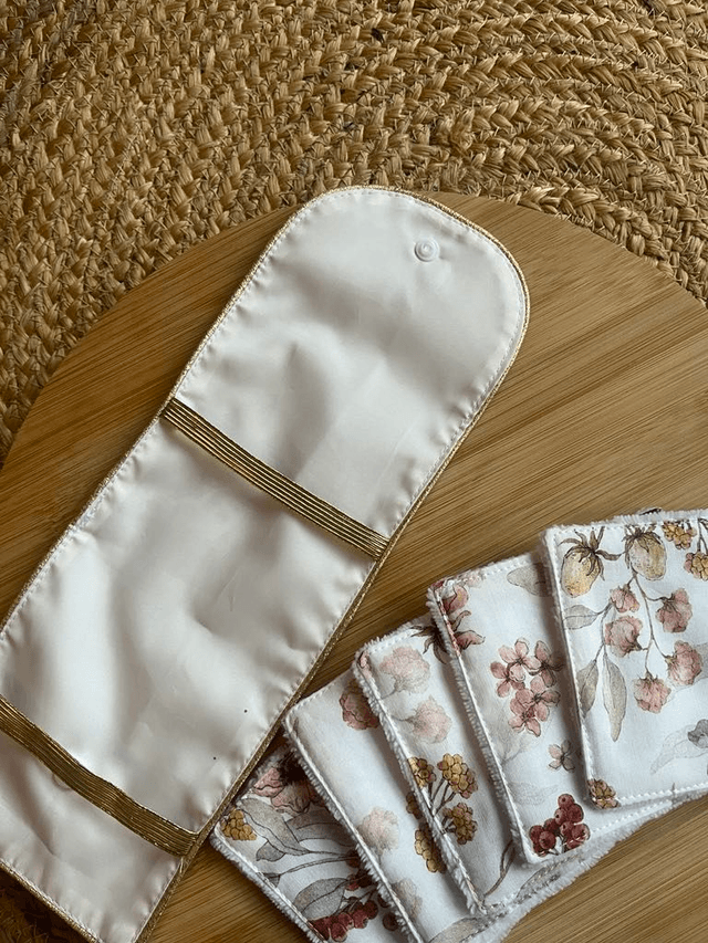 Lingettes réutilisable Bambou + pochette de transport