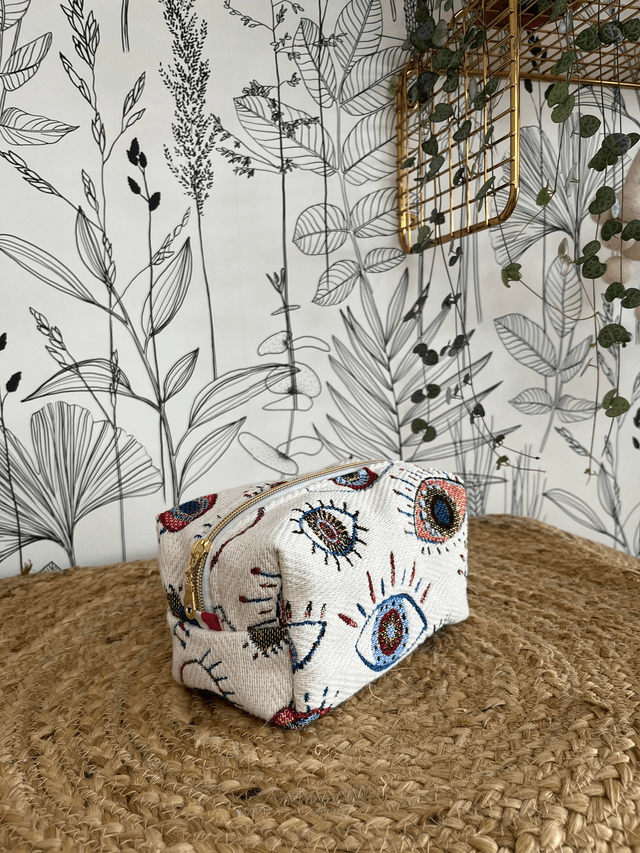 Trousse de toilette en tissu jacquard