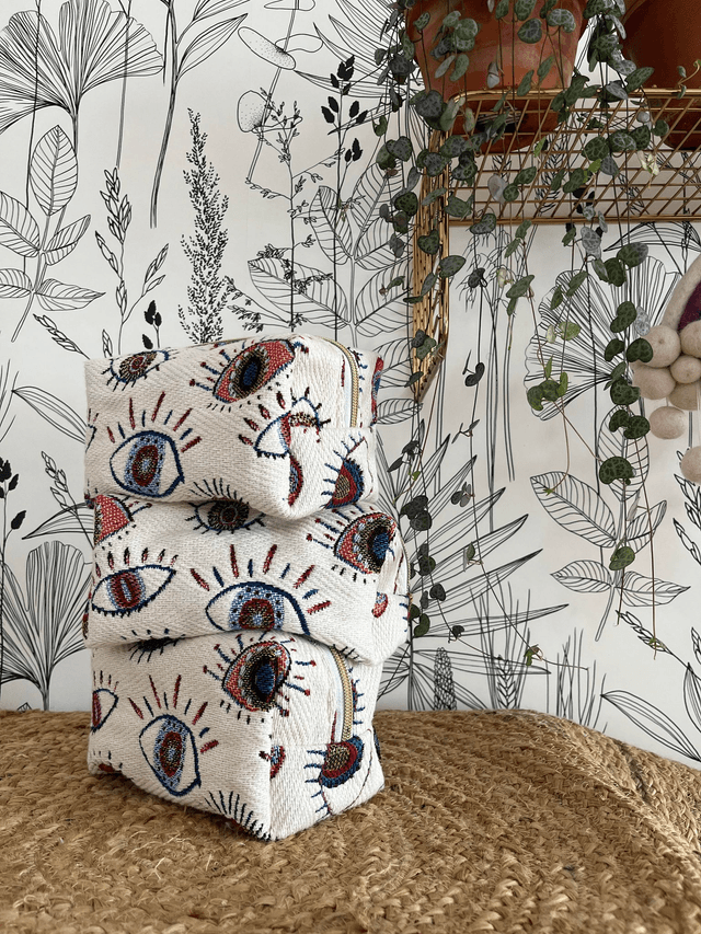 Trousse de toilette en tissu jacquard